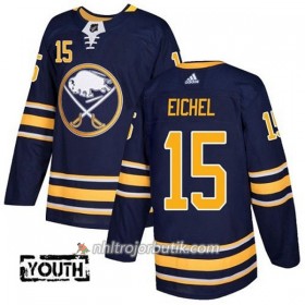 Barn Ishockey Buffalo Sabres Tröja Jack Eichel 15 Adidas 2017-2018 Marinblå Authentic